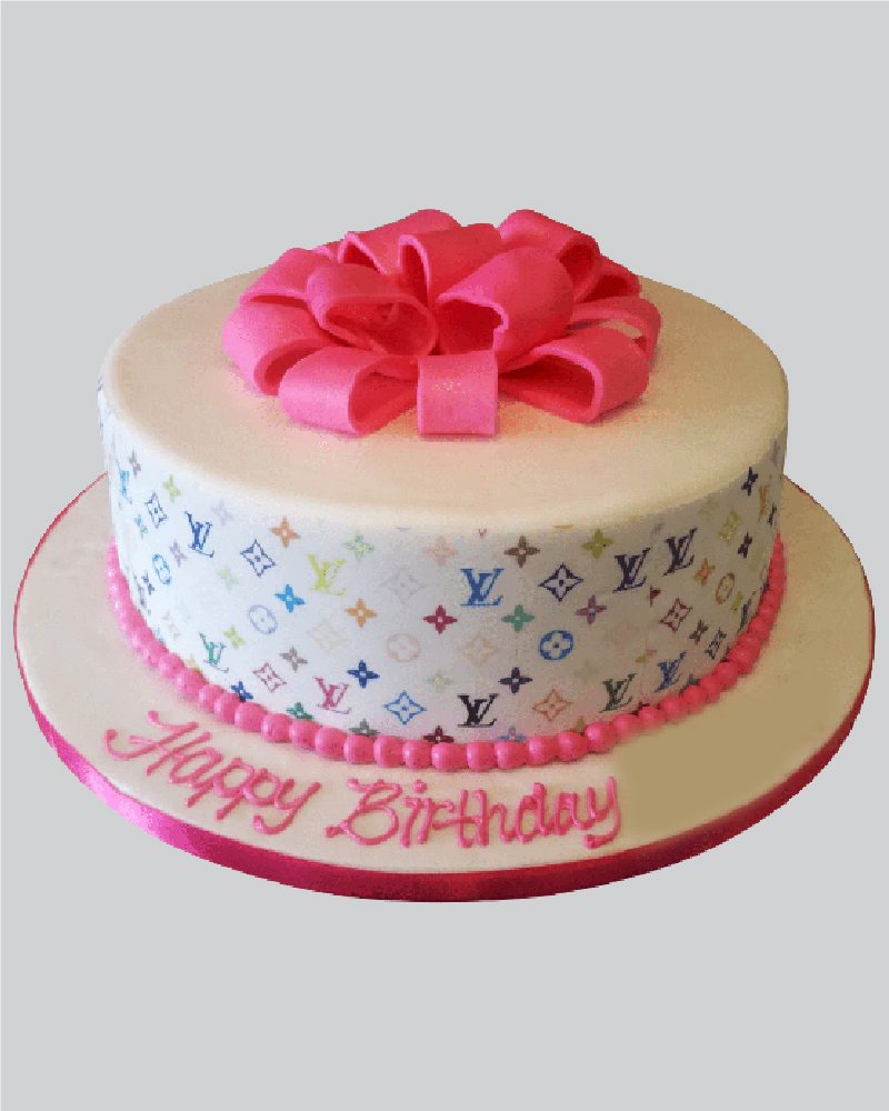 Polka Dot Bow Kids Cake – Miss Cake