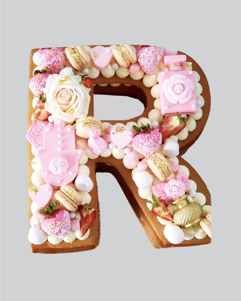Monogram cake | birthday cake | R letter cake - YouTube