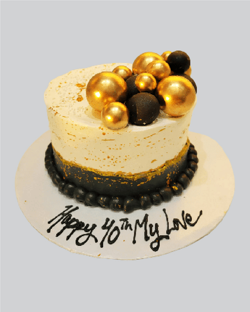 Black And Gold Cake 